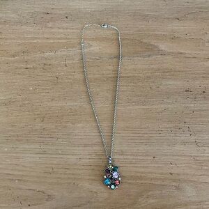 Patricia Locke sterling silver necklace with colorful pendant 17” or 19”